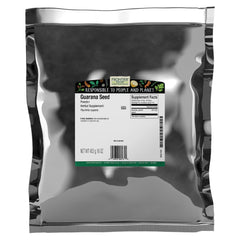 Frontier Co-op Guarana Powder 1lb bulk bag close-up for energy beverages