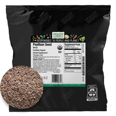 Frontier Co-op Organic Psyllium Seed whole bulk 1lb, ideal for fiber-rich baking.