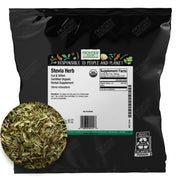 Frontier Co-op Stevia herb green bulk 1lb bag, ideal for natural sweetness in beverages.