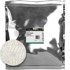 Frontier Co-op vegetarian capsules in a clear bottle, ideal for bulk storage and easy dosing.