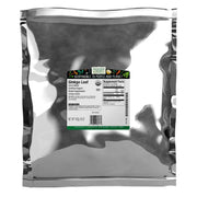 Frontier Co-op ginkgo leaf bulk bag, cut and sifted for easy tea infusion.