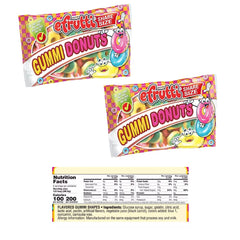 Fruidles Donut Gummies close-up: colorful, doughnut-shaped treats ideal for quick snacks.