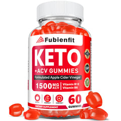 Fubienfit Keto ACV Gummies bottle with metabolism-supporting ingredients.