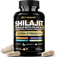 Fubienfit Shilajit Capsules bottle front for energy support