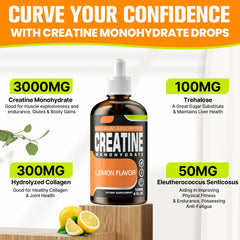 Fubkerm Creatine Liquid Pour Into Mouth indicating convenient dosing