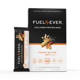 Fuel 4 Ever collagen bar with peanut butter and oats for on-the-go protein.