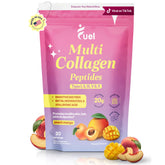 Fuel Multi Collagen Peptides bottle with peach mango flavor for daily beauty support
