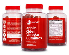 FuelSelf ACV gummies pour into glass to illustrate easy daily ritual.