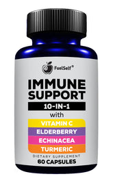 FuelSelf Immune elderberry bottle showing antioxidant-rich berries for daily wellness.