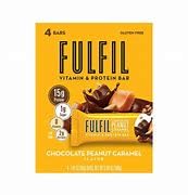 Fulfil chocolate peanut caramel bar close-up showing indulgent texture and protein boost
