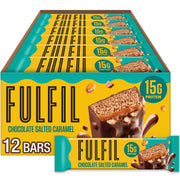 FULFIL Chocolate Salted Caramel bar packshot for on-the-go protein snacking.