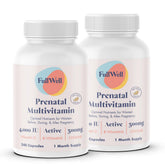 FullWell Prenatal Lemon bottle front view for daily pregnancy vitamin support