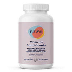 FullWell Women’s Multivitamin bottle label for daily health support.