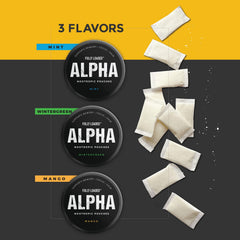 Fully Loaded Bullseye Alpha Nootropic Pouches Mint back view, packaging details