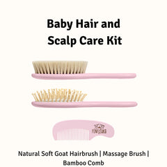 Funfushka wooden baby comb for detangling and cradle cap prevention.