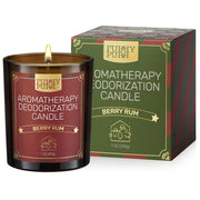 FURRYPURR odor-eliminating candle in berry rum scent for pet-friendly rooms.