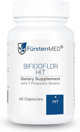 FürstenMED Bifidoflor HIT bottle side view supporting daily gut balance.
