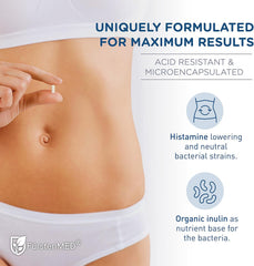 FürstenMED Bifidoflor HIT packaging front shows vegan, additive-free probiotic supplement.