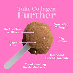 Further Food Chocolate Collagen Peptides scoop for quick daily protein boost.