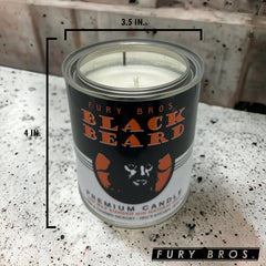 FURY BROS. Hand-poured USA candle with reliable burn and craft.