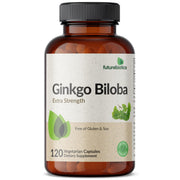 Futurebiotics Ginkgo bottle front view for easy daily cognitive support