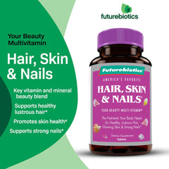 Futurebiotics Beauty Multivitamin label detail emphasizes high-quality ingredients.