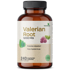 FutureBiotics Valerian Root 1200 mg bottle, promotes relaxation and calm evenings