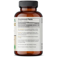 Futurebiotics Vitamin K2 MK-7 capsules closeup emphasizing vegetarian formula