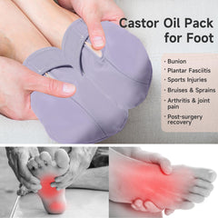 Fuz Bigaza castor oil feet wrap with adjustable strap for secure overnight wear.