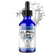 FWS Alpha GPC bottle front with clear label for easy dosing