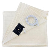 FXYSWGA grounding sheet close-up shows silver fiber conductivity for restful evenings.