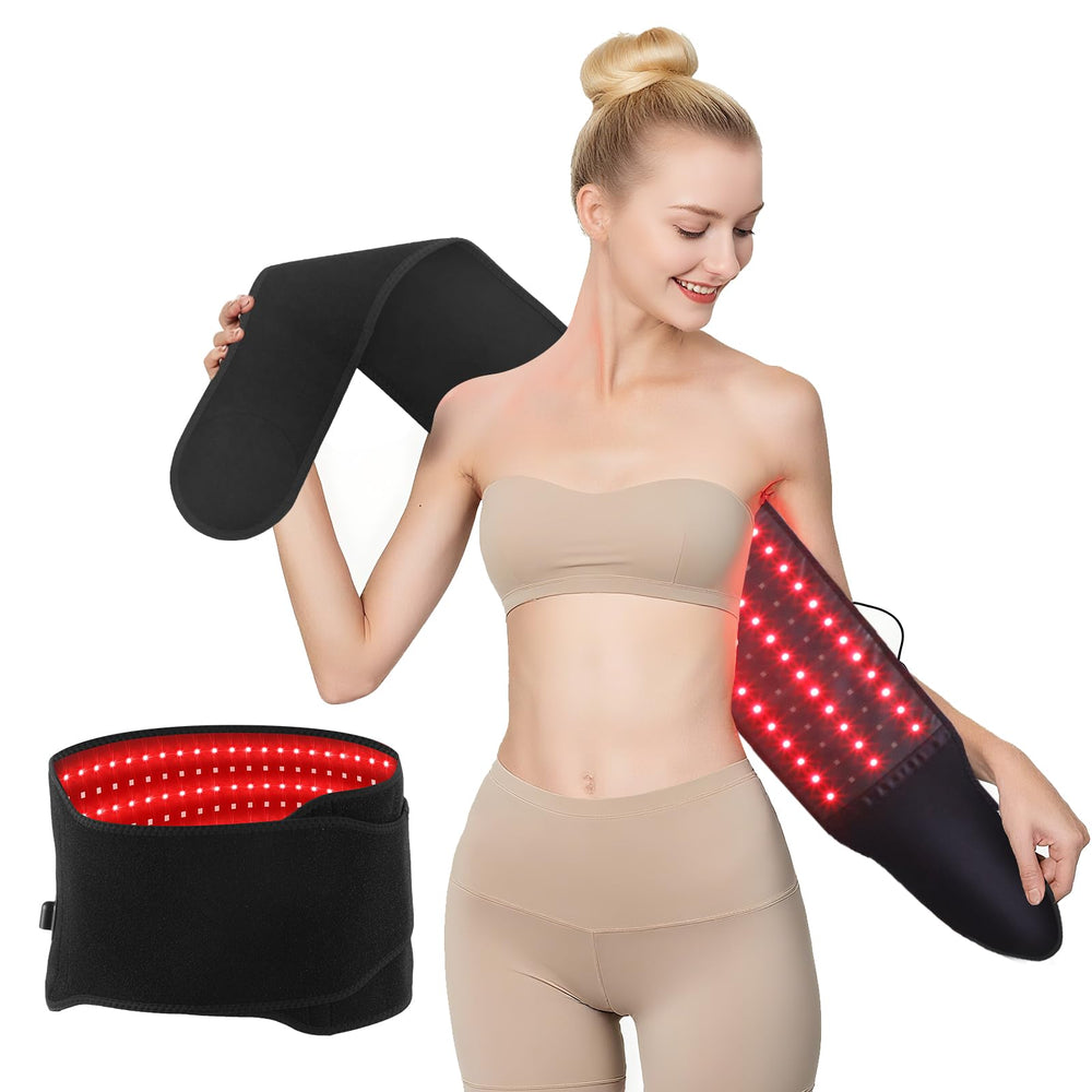 fyovuv red light belt front view with 660nm and 850nm LEDs for body comfort
