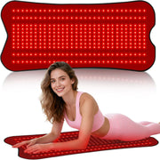 fyovuv Upgrade Red Light Pad front view illuminated for broad at-home relaxation.