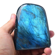 FZBHRO Labradorite slab with blue flashes promotes meditation and calm energy.