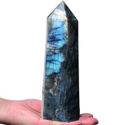 FZBHRO Labradorite tower obelisk with six facets for meditation display