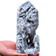 FZBHRO large sphalerite geode tower crystal point for meditation and energy focus