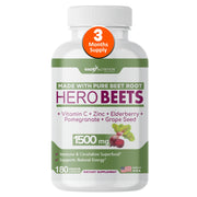 Gade Nutrition Hero Beets bottle top view shows premium capsules for daily support