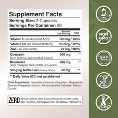 GADE Nutrition Quercetin bottle with capsules display on white