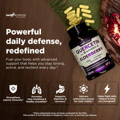 Gade Nutrition Quercetin with Bromelain & Elderberry capsules for daily wellness