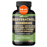 Gade Nutrition Resveratrol-Berberine-Quercetin capsules for daily antioxidant support.