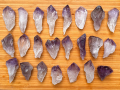 GAF TREASURES amethyst points natural group for altar displays.