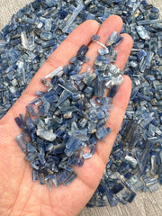 GAF TREASURES blue kyanite chips bulk 1lb for crafts and decor