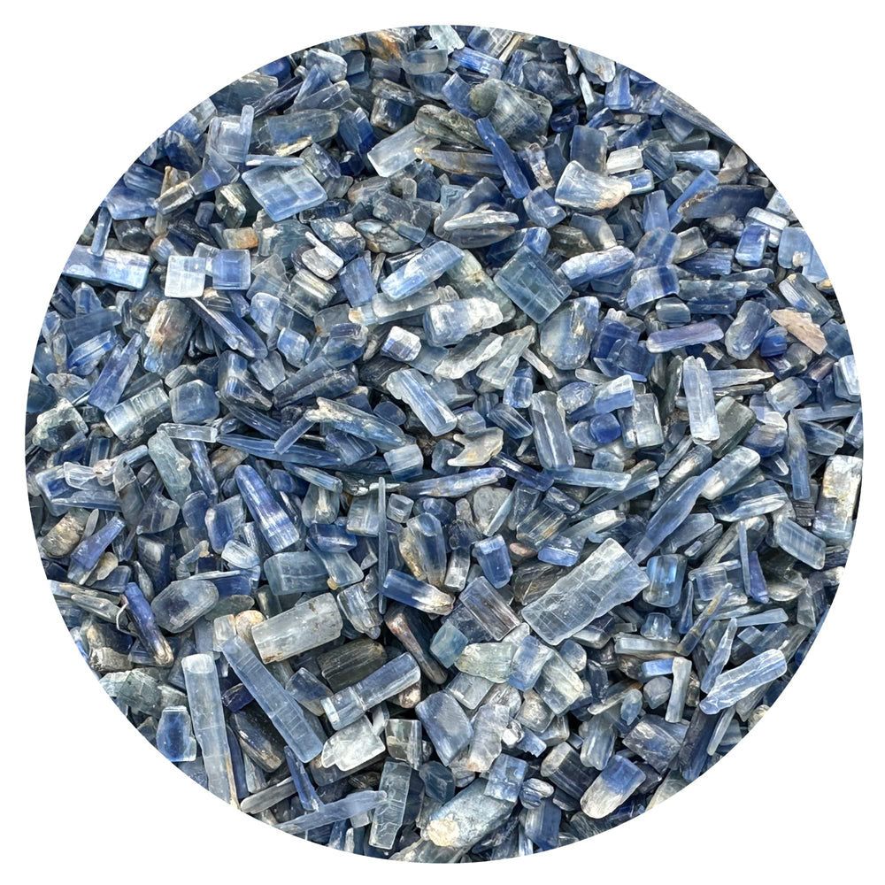 GAF TREASURES blue kyanite chips pack for jewelry and crystal art projects