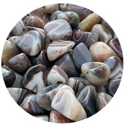 GAF TREASURES Botswana Agate tumbled stones for meditation and steady focus.