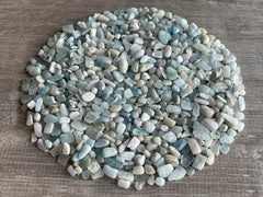 GAF Treasures bulk aquamarine chips 1/8 to 10 lbs for DIY projects.