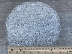 GAF TREASURES clear quartz chips 5mm to 12mm ideal for garden and decor.