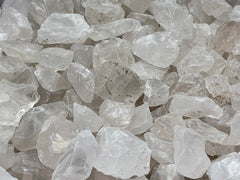 GAF TREASURES Clear Quartz rough bundle shows natural facets for home decor and meditation