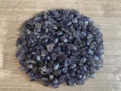 GAF TREASURES iolite crushed mini crystals for resin, art, and mantel displays.