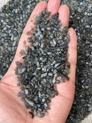 GAF TREASURES Labradorite Black chips ideal for jewelry designs and resin projects.