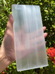 GAF TREASURES Large Charging Plate in polished selenite slab for crystal cleansing